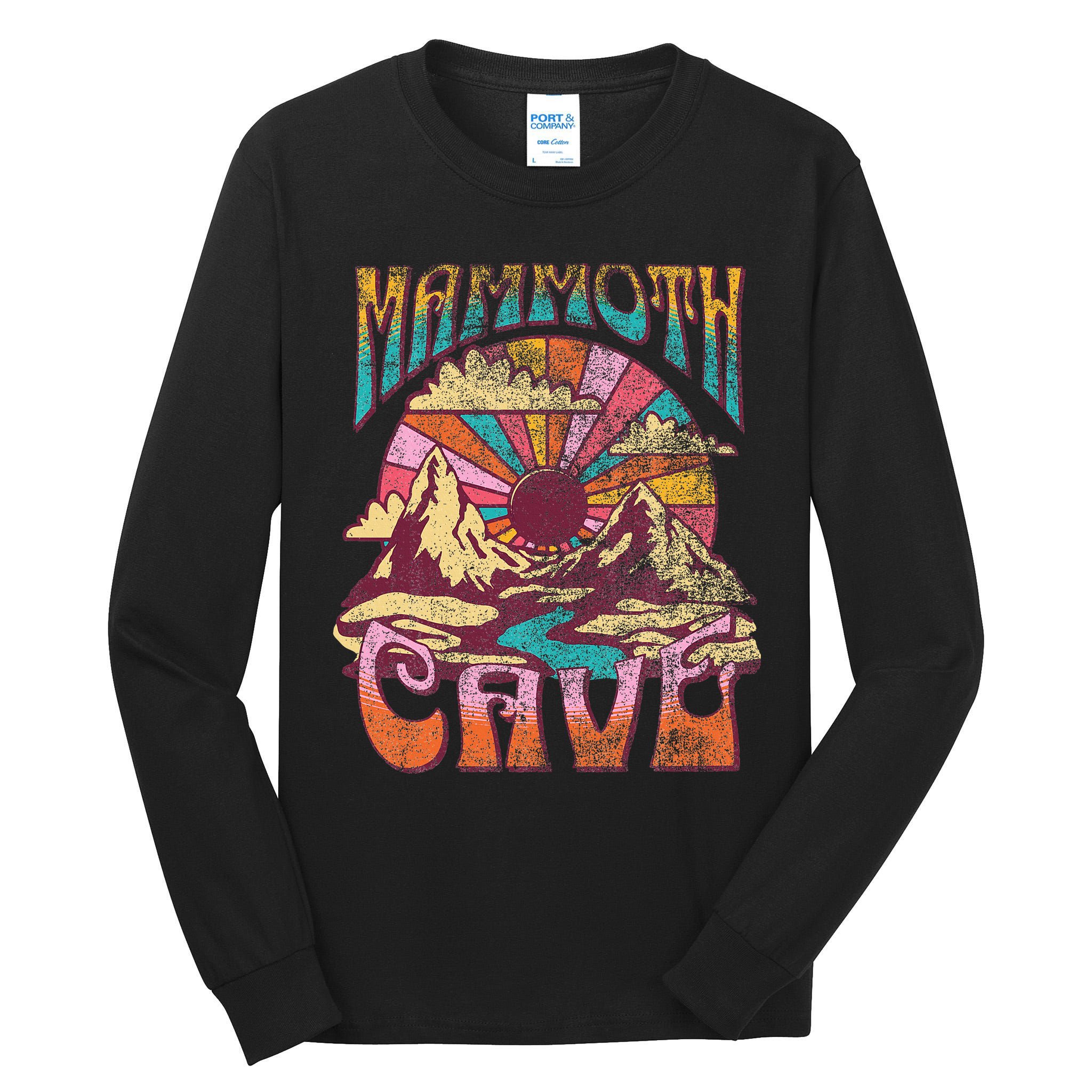 Mammoth Cave Kentucky Nature Hiking Mountains Outdoors Retro Tall Long Sleeve T-Shirt
