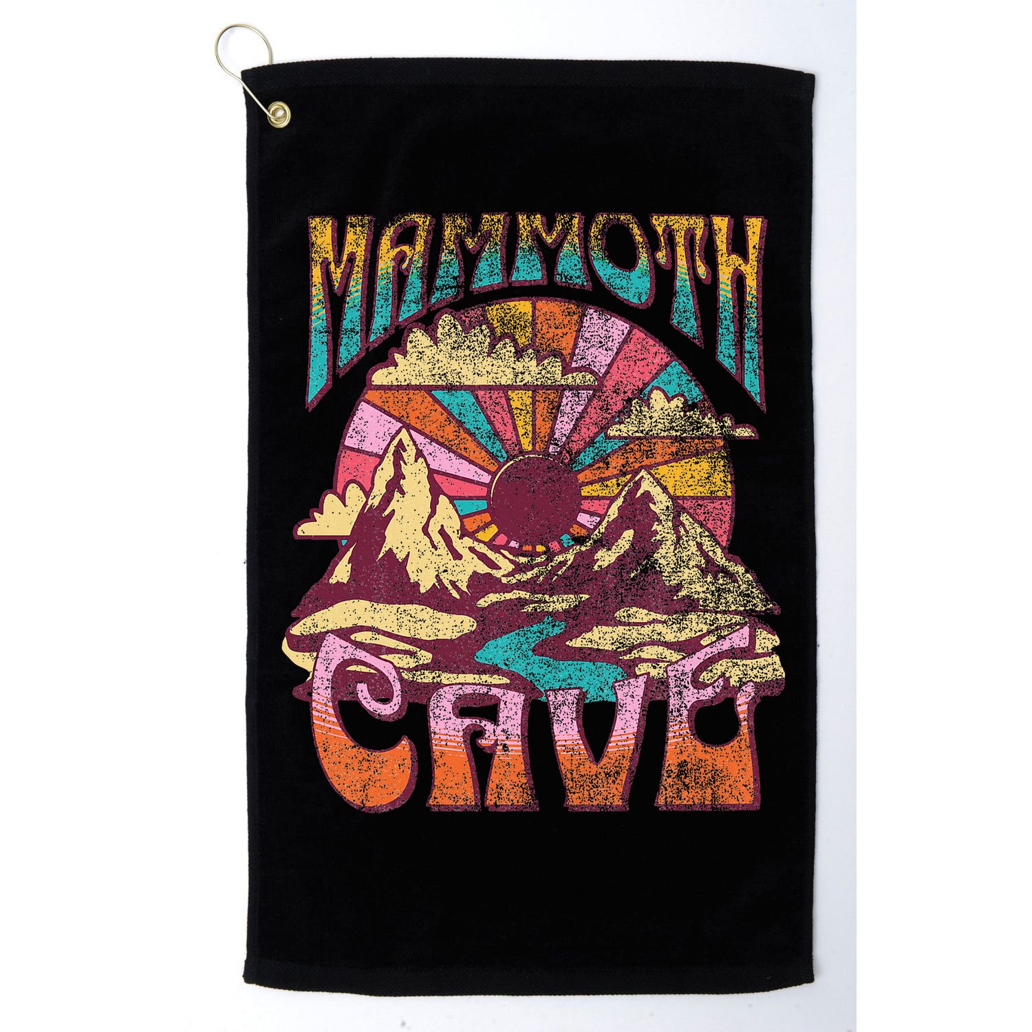 Mammoth Cave Kentucky Nature Hiking Mountains Outdoors Retro Golf Towel