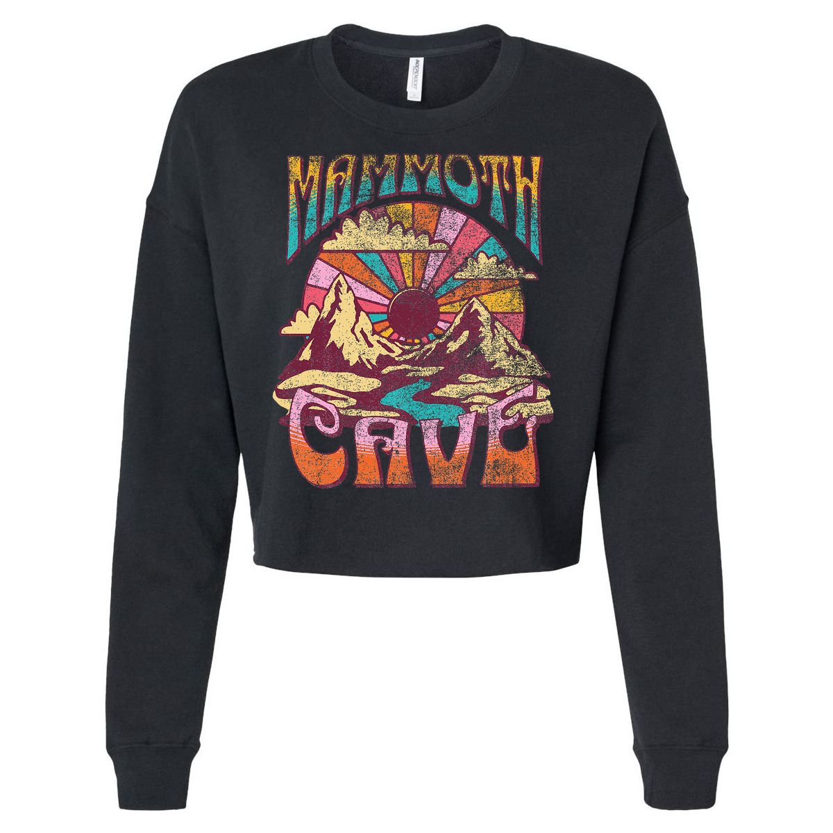Mammoth Cave Kentucky Nature Hiking Mountains Outdoors Retro Cropped Pullover Crew