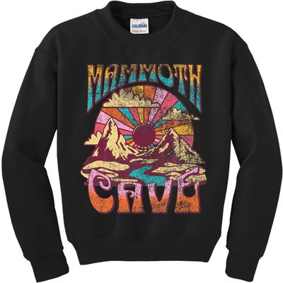 Mammoth Cave Kentucky Nature Hiking Mountains Outdoors Retro Kids Sweatshirt