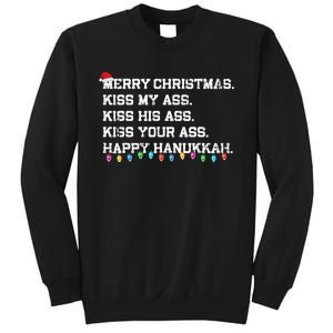 Merry Christmas Ki.ss My Ass His Ass Your Ass Happy Hanukkah  Sweatshirt