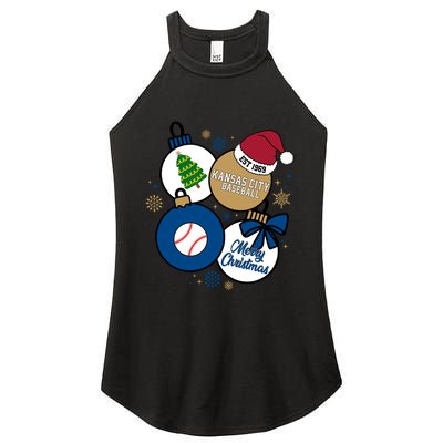 Merry Christmas Kansas City Baseball Est 1969 Women's Perfect Tri Rocker Tank