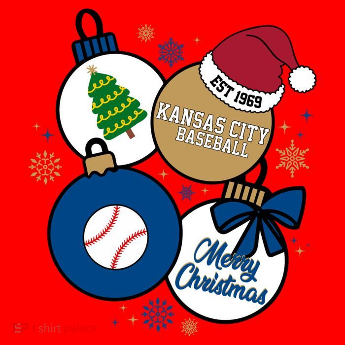 Merry Christmas Kansas City Baseball Est 1969 Tall T-Shirt