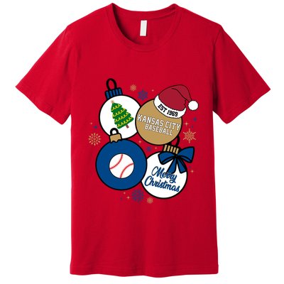 Merry Christmas Kansas City Baseball Est 1969 Premium T-Shirt