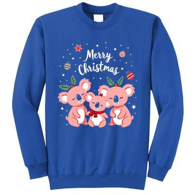 Merry Christmas Koala Bear Santa Hat Claus Animal Xmas Gift Sweatshirt