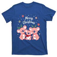 Merry Christmas Koala Bear Santa Hat Claus Animal Xmas Gift T-Shirt