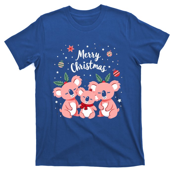 Merry Christmas Koala Bear Santa Hat Claus Animal Xmas Gift T-Shirt