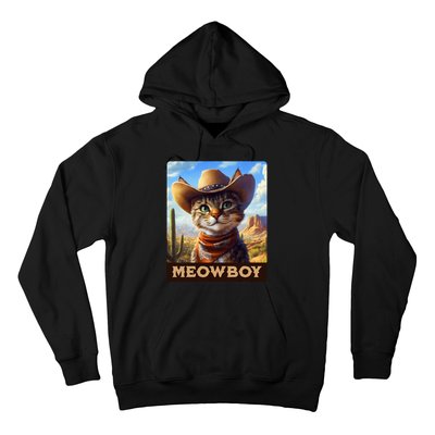 Meowboy Cowboy Kitten Western Whiskers Cat Hoodie