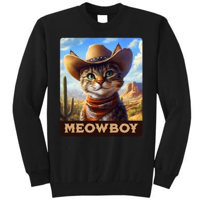 Meowboy Cowboy Kitten Western Whiskers Cat Sweatshirt