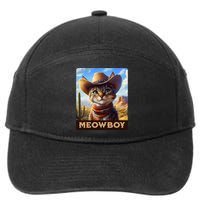 Meowboy Cowboy Kitten Western Whiskers Cat 7-Panel Snapback Hat