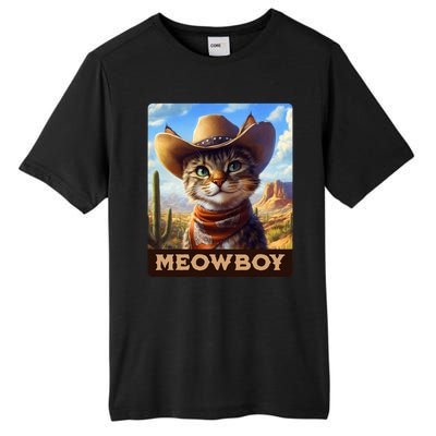 Meowboy Cowboy Kitten Western Whiskers Cat Tall Fusion ChromaSoft Performance T-Shirt