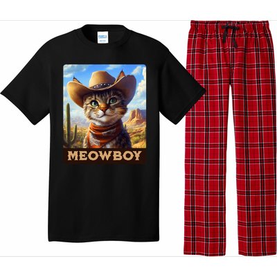 Meowboy Cowboy Kitten Western Whiskers Cat Pajama Set