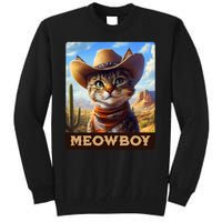 Meowboy Cowboy Kitten Western Whiskers Cat Tall Sweatshirt