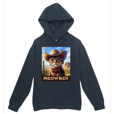 Meowboy Cowboy Kitten Western Whiskers Cat Urban Pullover Hoodie