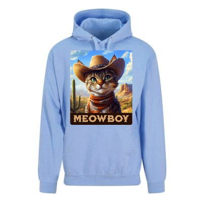 Meowboy Cowboy Kitten Western Whiskers Cat Unisex Surf Hoodie