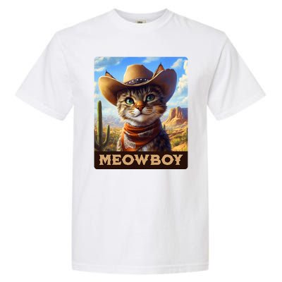 Meowboy Cowboy Kitten Western Whiskers Cat Garment-Dyed Heavyweight T-Shirt