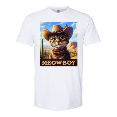 Meowboy Cowboy Kitten Western Whiskers Cat Softstyle® CVC T-Shirt