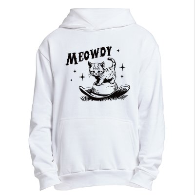 Meowdy Cute Kitten Cat Country Western Vintage Urban Pullover Hoodie