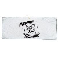 Meowdy Cute Kitten Cat Country Western Vintage Large Microfiber Waffle Golf Towel