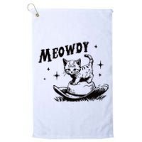 Meowdy Cute Kitten Cat Country Western Vintage Platinum Collection Golf Towel