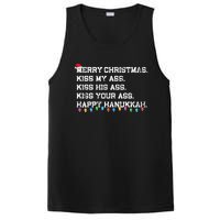 Merry Christmas Kiss My Ass His Ass Your Ass Happy Hanukkah PosiCharge Competitor Tank