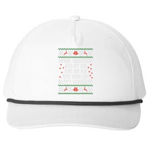 Merry Christmas kissing My Ass His Ass Your Ass Happy Hanukkah Snapback Five-Panel Rope Hat