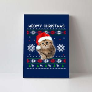 Meowy Christmas Kitten Cat Kitty Canvas