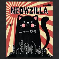 Meowzilla Cat Kitten Japanese Anime Sunset Vintage Retro Hat