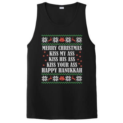 Merry Christmas K.iss My Ass His Ass Your Ass Happy Hanukkah PosiCharge Competitor Tank