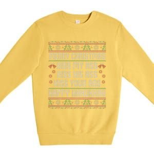 Merry Christmas Kis.s My Ass His Ass Your Ass  Premium Crewneck Sweatshirt