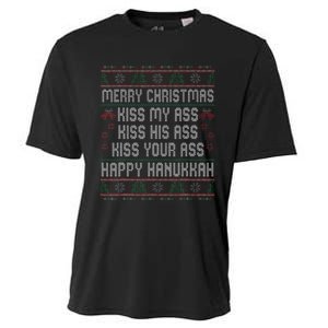 Merry Christmas Kis.s My Ass His Ass Your Ass  Cooling Performance Crew T-Shirt