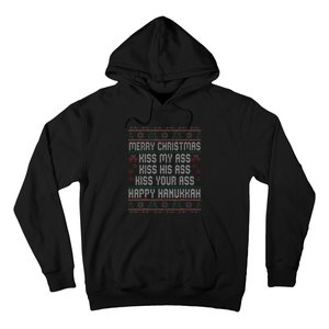 Merry Christmas Kis.s My Ass His Ass Your Ass  Hoodie