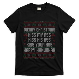 Merry Christmas Kis.s My Ass His Ass Your Ass  T-Shirt