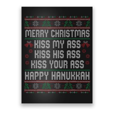 Merry Christmas Kis.s My Ass His Ass Your Ass  Poster