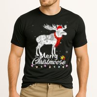 Merry Christmoose Lights Santa Hat Funny Christmas Moose  Cooling Performance Crew T-Shirt