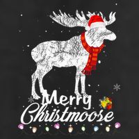 Merry Christmoose Lights Santa Hat Funny Christmas Moose  Adult Drive Performance Visor
