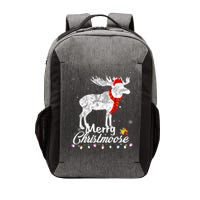 Merry Christmoose Lights Santa Hat Funny Christmas Moose  Vector Backpack