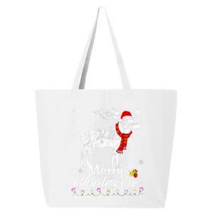 Merry Christmoose Lights Santa Hat Funny Christmas Moose  25L Jumbo Tote