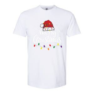 Merry Christmas Lights Red Santa Hat Xmas Family Great Gift Softstyle CVC T-Shirt