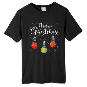 Merry Christmas Lights Santa Hat Wolf Ugly Xmas Meaningful Gift Tall Fusion ChromaSoft Performance T-Shirt