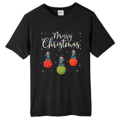 Merry Christmas Lights Santa Hat Wolf Ugly Xmas Meaningful Gift Tall Fusion ChromaSoft Performance T-Shirt