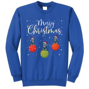 Merry Christmas Lights Santa Hat Wolf Ugly Xmas Meaningful Gift Sweatshirt