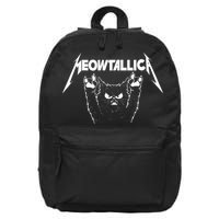 Meowtallica Cat Lover Kitten Kitty Veterinarian 16 in Basic Backpack