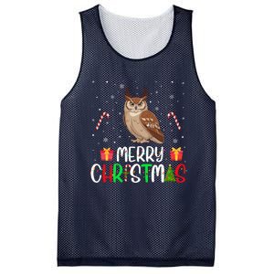 Merry Christmas Lights Owl Reindeer Hat Xmas Pjs Mesh Reversible Basketball Jersey Tank