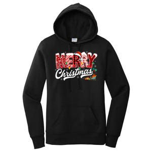 Merry Christmas Lights Red Santa Hat Xmas Family Women's Pullover Hoodie