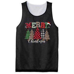 Merry Christmas Leopard Buffalo Red Plaid For Long Sleeve Mesh Reversible Basketball Jersey Tank