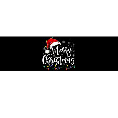 Merry Christmas Lights Red Santa Hat Xmas Family Women Tank Top Bumper Sticker