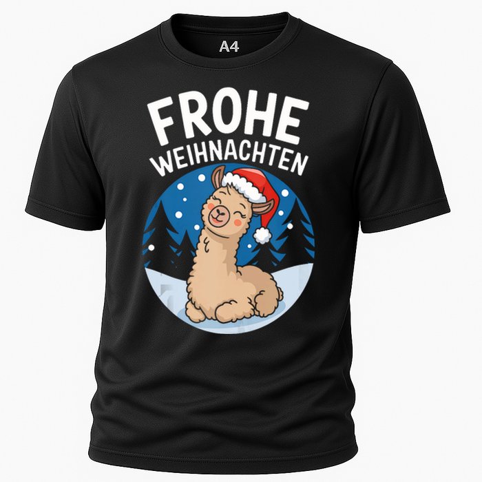 Merry Christmas Llama Frohe Weihnachten Tank Top Cooling Performance Crew T-Shirt