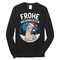 Merry Christmas Llama Frohe Weihnachten Tank Top Long Sleeve Shirt