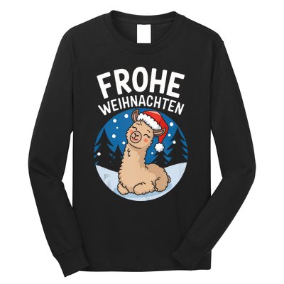 Merry Christmas Llama Frohe Weihnachten Tank Top Long Sleeve Shirt